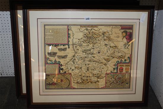 7 framed maps